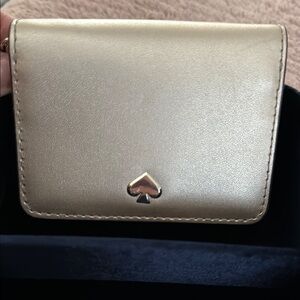 Kate Spade Gold Wallet Sleek Compact Design